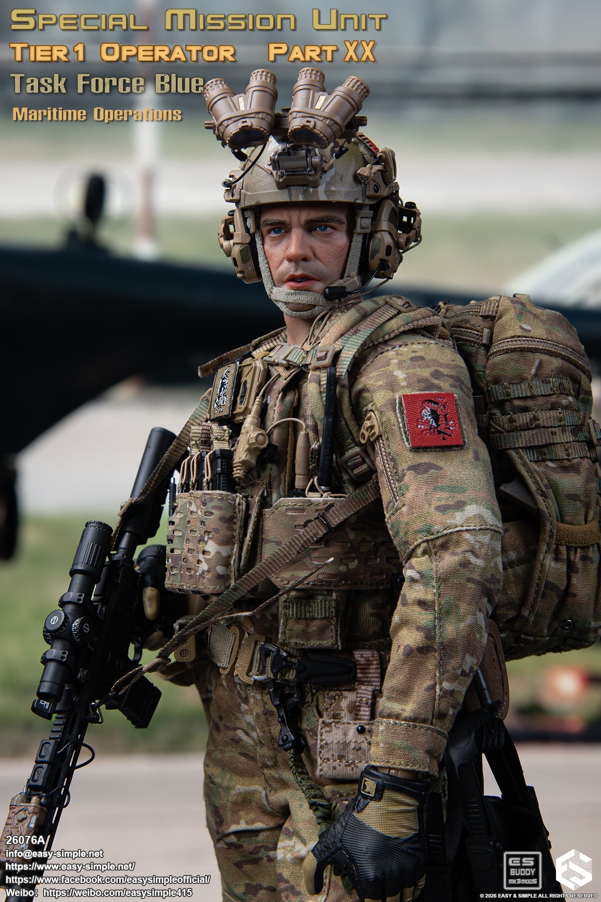 1:6 scale Easy & Simple 26076A Special Mission Unit Tier1 Operator Part XX Task Force Blue Maritime Operations 12" Figure (PREORDER)