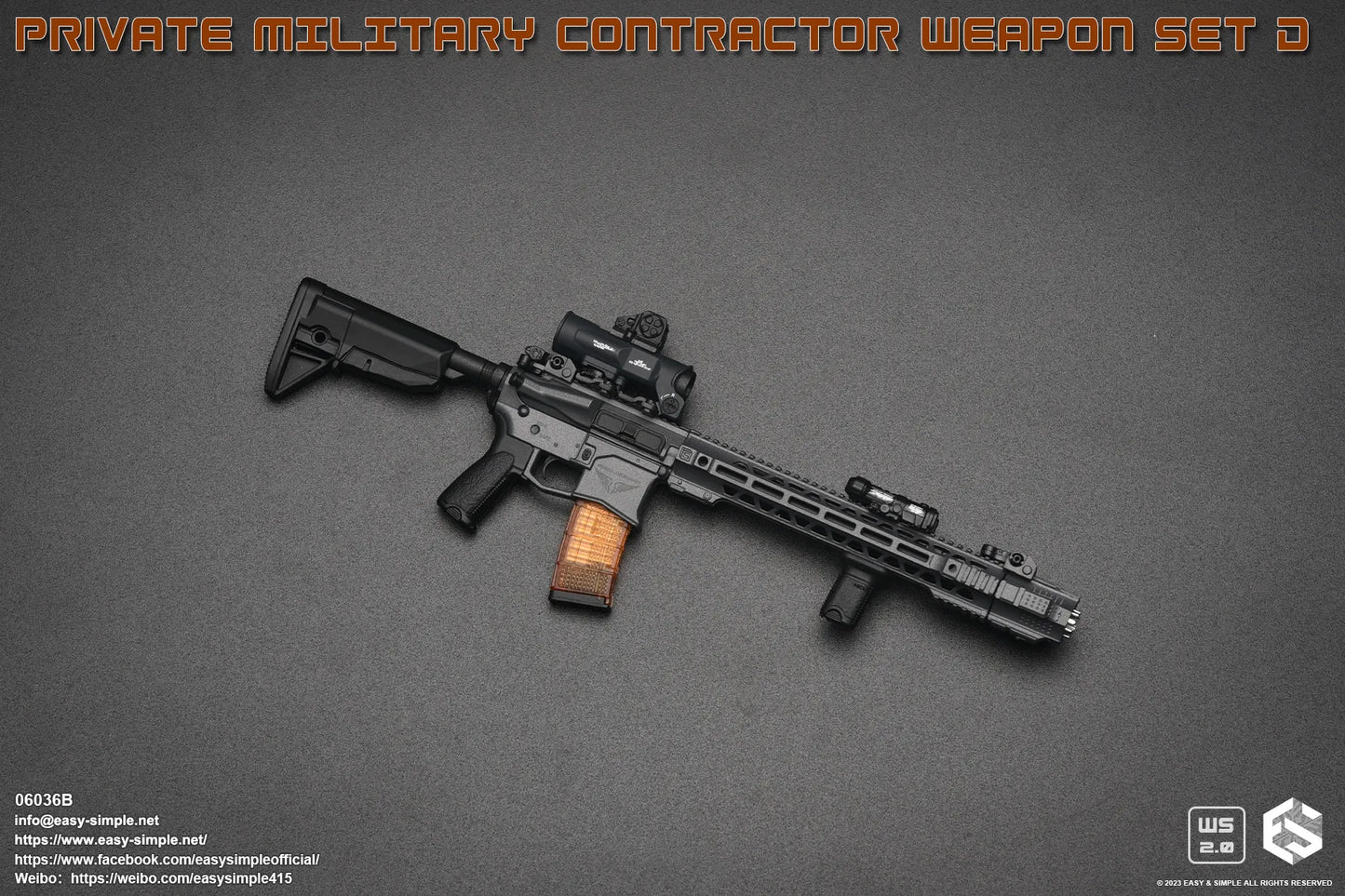1:6 Easy & Simple Elcan Spectre w/ Red Dot for 12" Figures 06036B