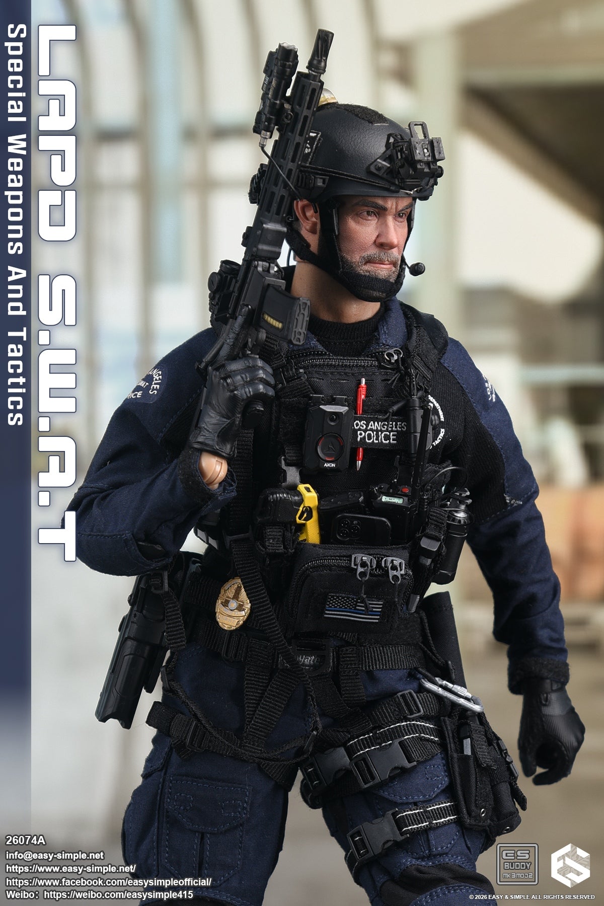 1:6 scale Easy & Simple LAPD S.W.A.T Special Weapons and Tactics 12" Figure 26074A (PREORDER)