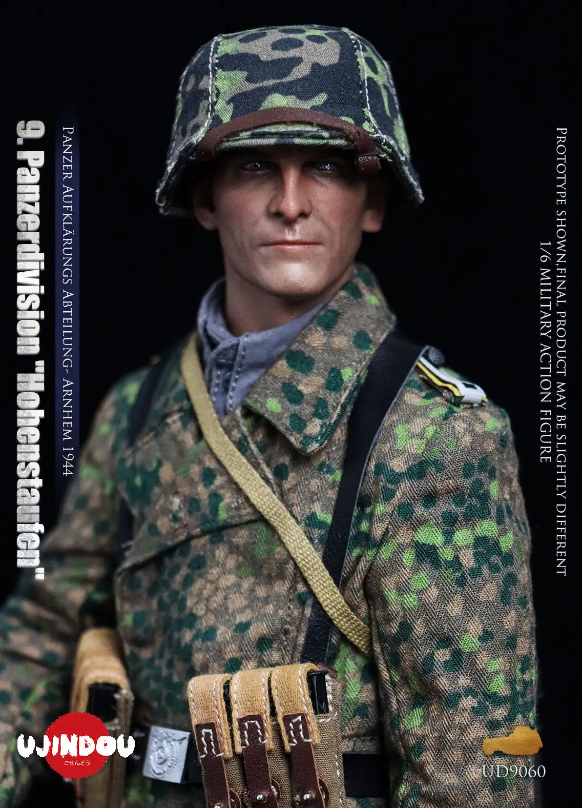 1:6 scale Ujindou WWII German 9th Panzerdivision “Hohenstaufen” Panzer Aufklärungs Abteilung Arnhem 1944 12" Figure UD9060