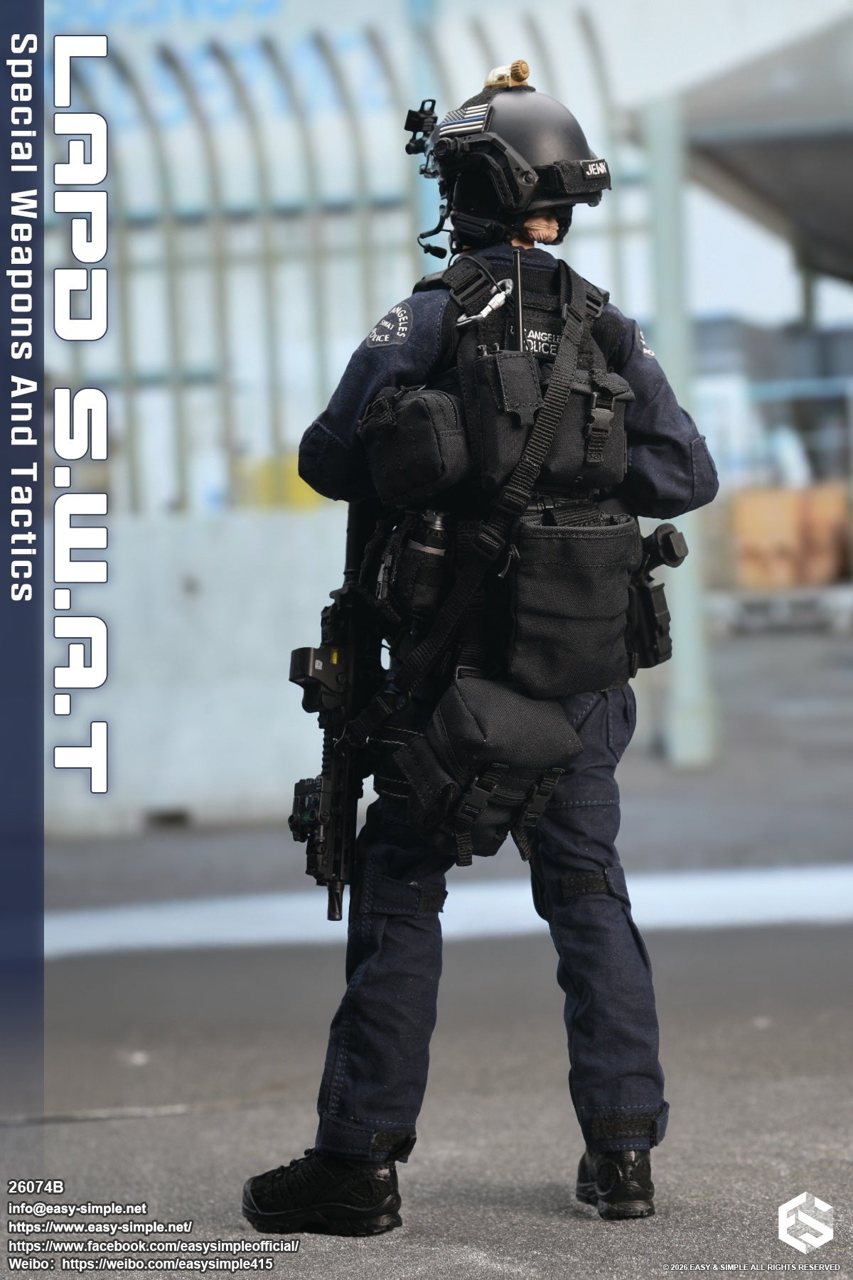 1:6 scale Easy & Simple LAPD S.W.A.T Special Weapons and Tactics 12" Female Figure 26074B (PREORDER)