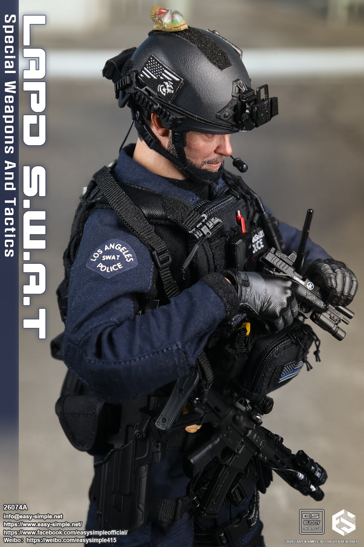 1:6 scale Easy & Simple LAPD S.W.A.T Special Weapons and Tactics 12" Figure 26074A (PREORDER)