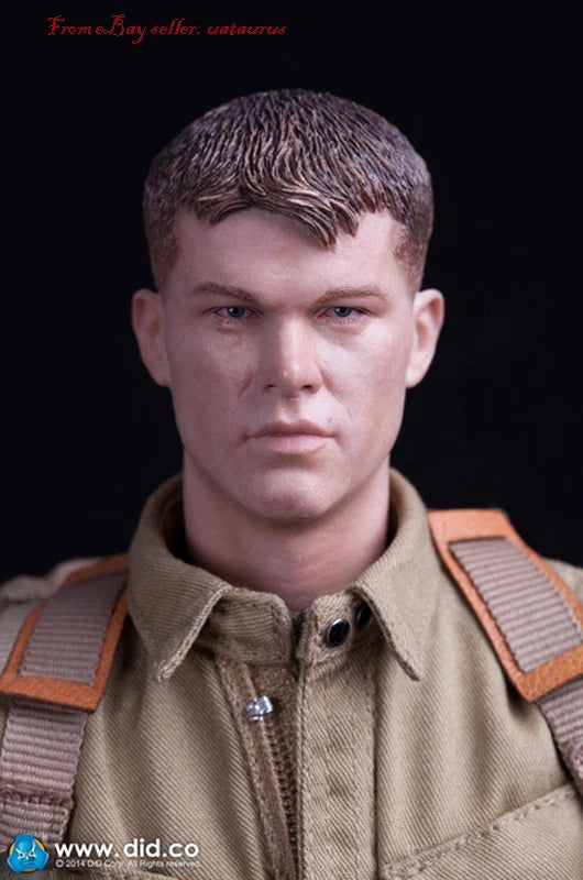 1:6 scale DiD WWII US 101 Airborne Private Ryan Male Head Sculpt for 12" Figures