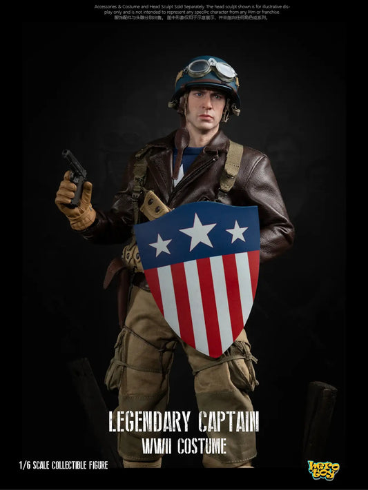 1:6 HERO TOY Legendary Captain WWII Costume Accessory Set with Body (Standard Edition) AC003A (PREORDER)