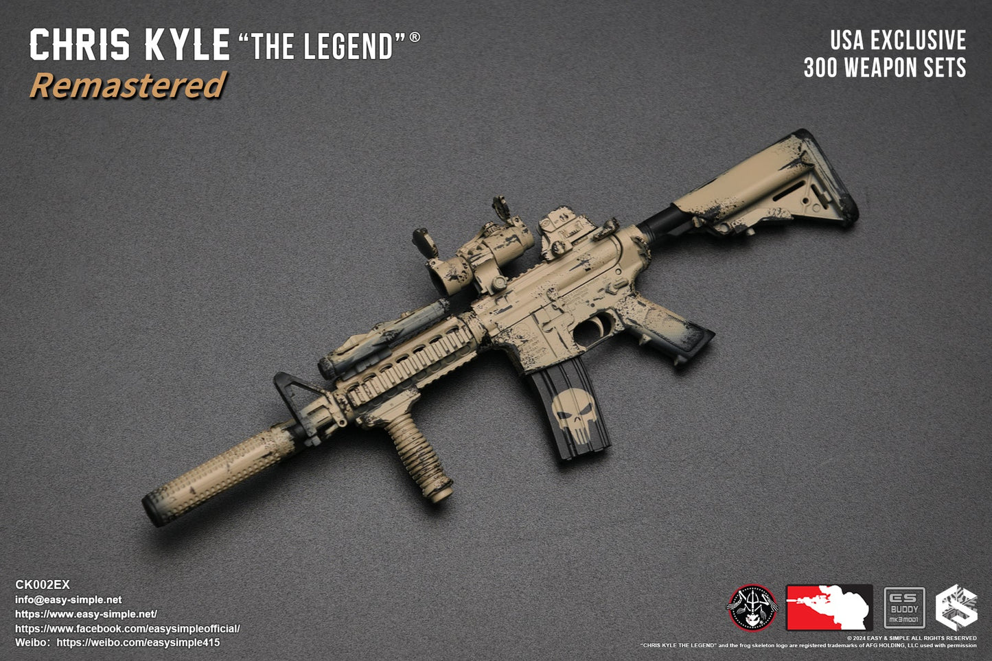 1:6 scale Easy & Simple Chris Kyle "The Legend" Remastered Exclusive Weapon Set