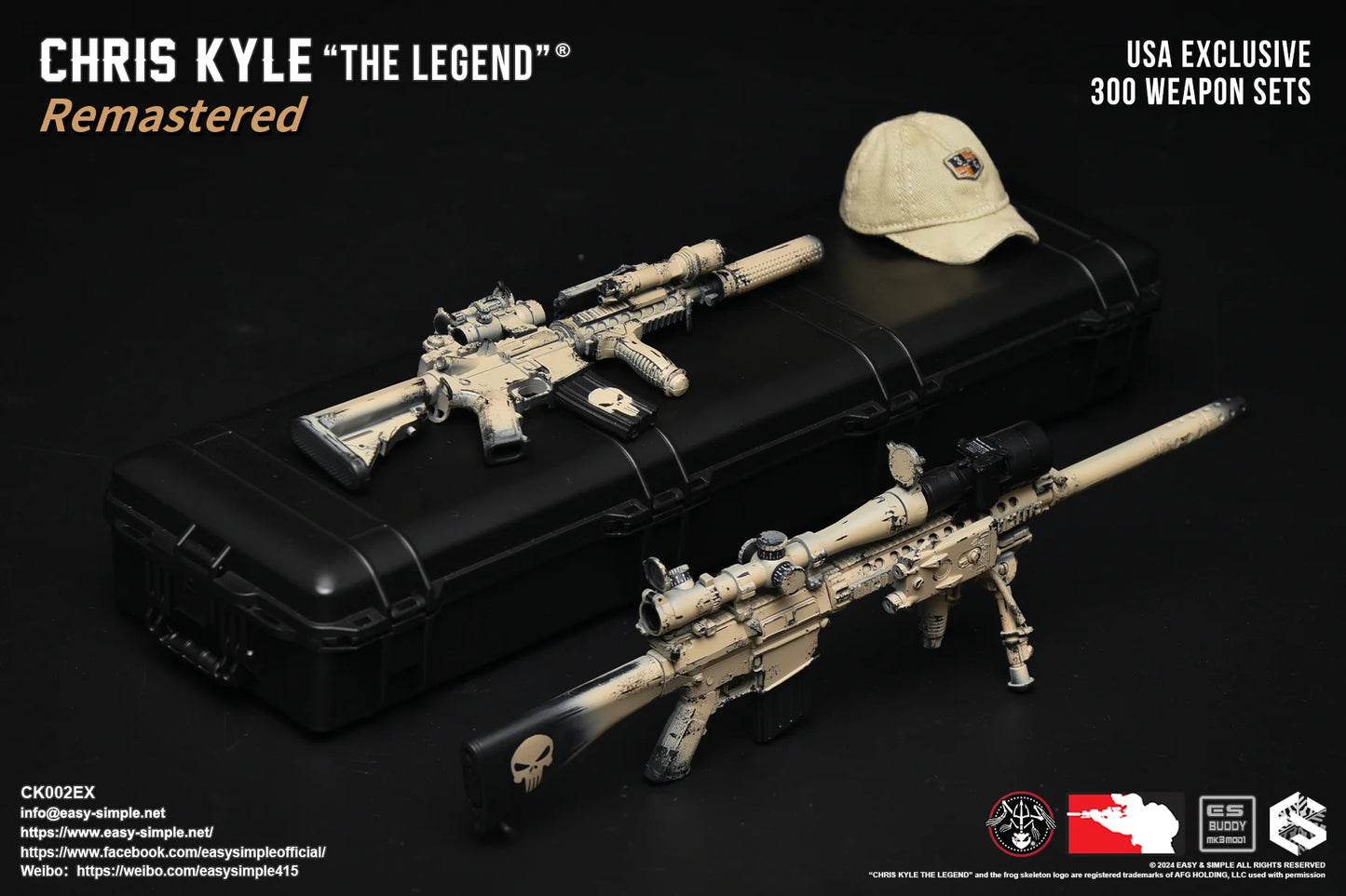 1:6 scale Easy & Simple Chris Kyle "The Legend" Remastered Exclusive Weapon Set
