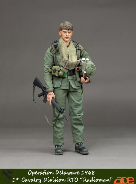 1:6 scale ACE Vietnam Operation Delaware RTO Male Head Sculpt for 12" Figures