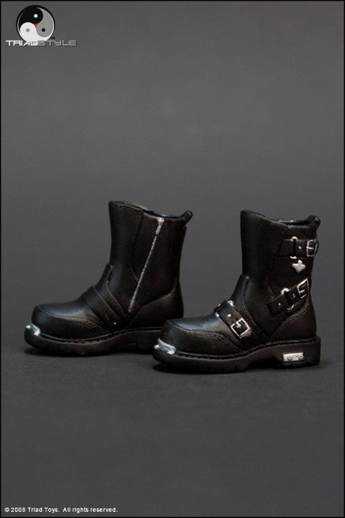 1:6 scale Triad Toys Dead Cell Jade Van Helsing Female Black Biker Boots