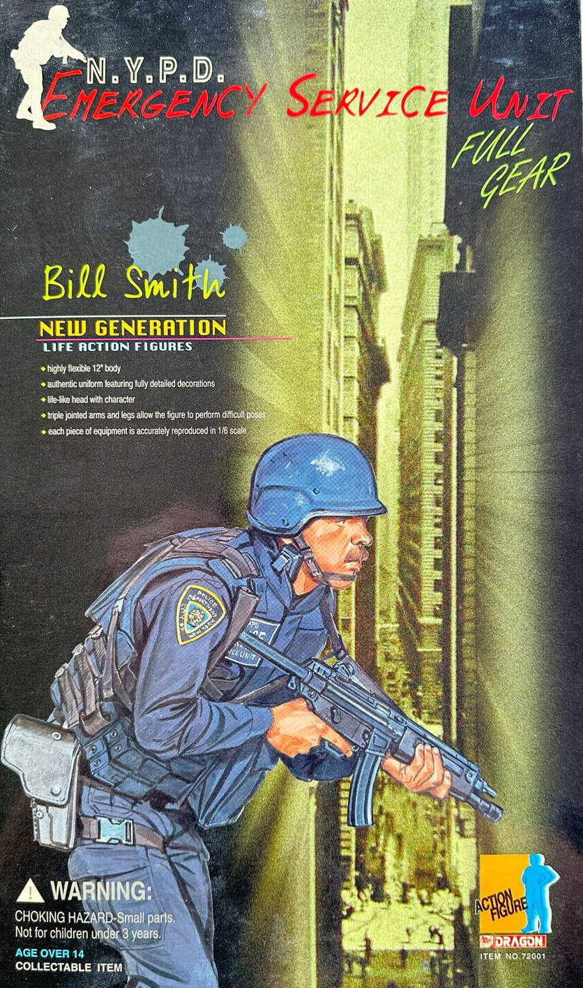 1:6 Dragon NYPD ESU SWAT Black PASGT Helmet for 12" Figures