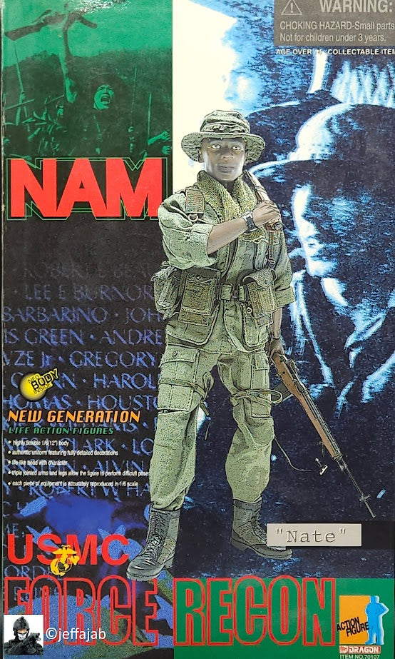 1:6 scale Dragon Vietnam USMC Nate OD Green Boonie Hat for 12" Figures