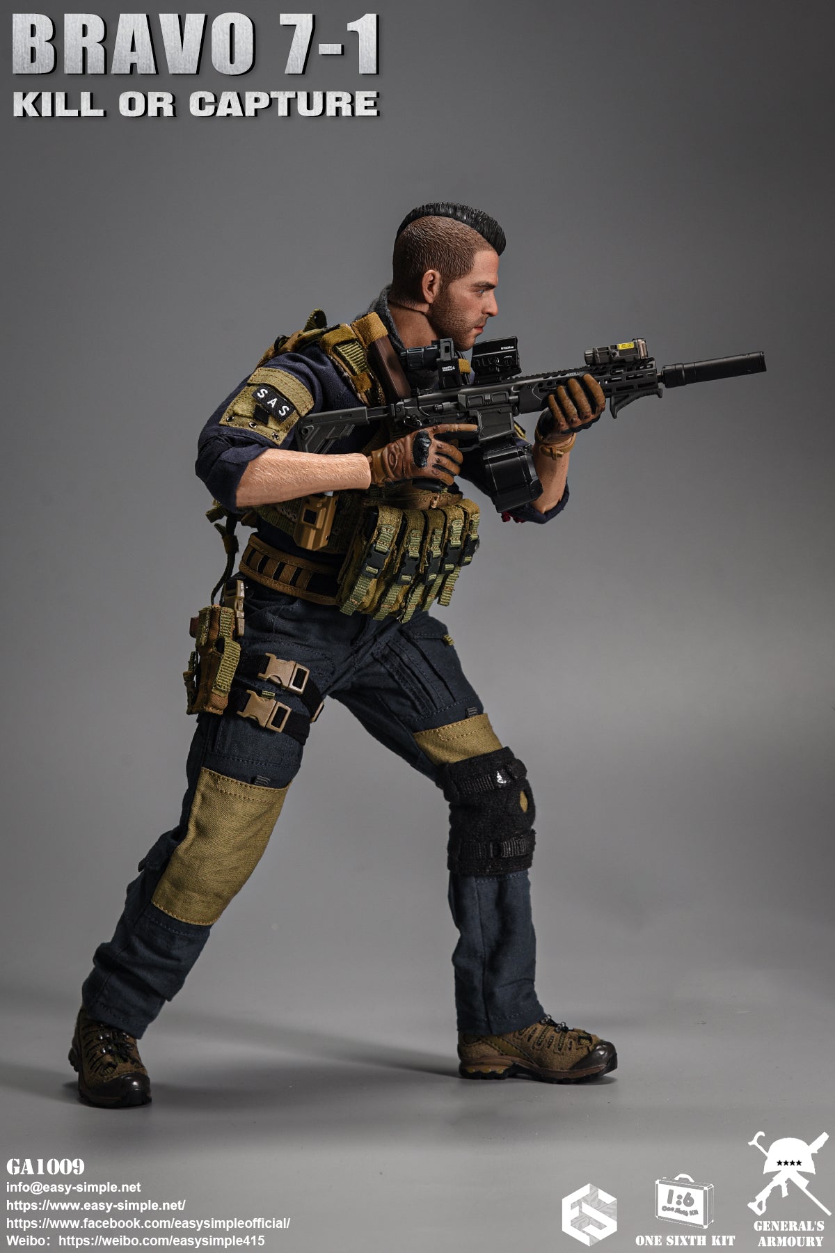 1:6 scale General's Armoury Bravo 7-1 Kill or Capture (Soap) 12" Figure GA1009