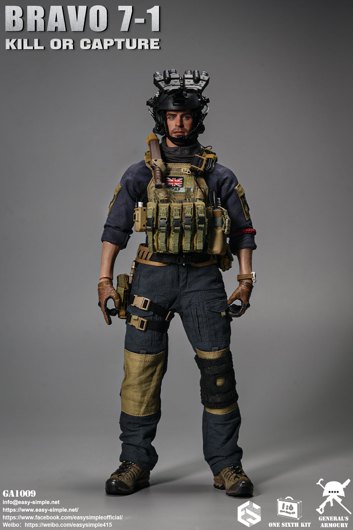 1:6 scale General's Armoury Bravo 7-1 Kill or Capture (Soap) 12" Figure GA1009