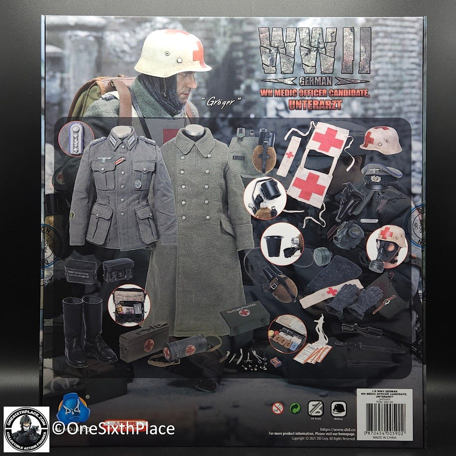 1:6 scale DiD German Medic Officer Candidate, Unterazt - Groger 12" Figure D80183