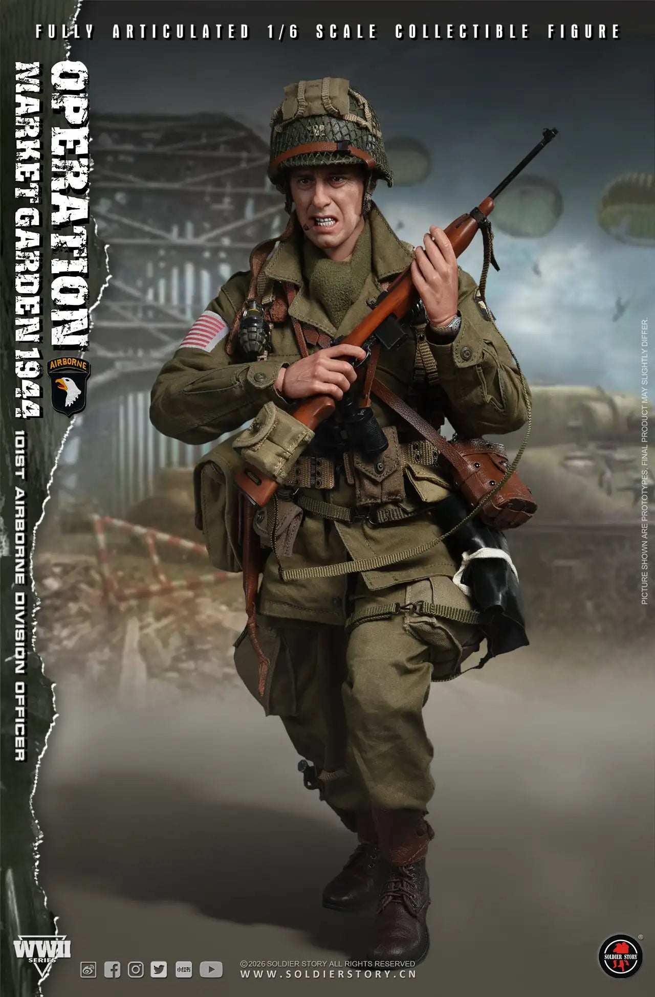 1:6 Soldier Story WWII Commander of the 101st Airborne Division Operation Market Garden 12" Figure (PREORDER)