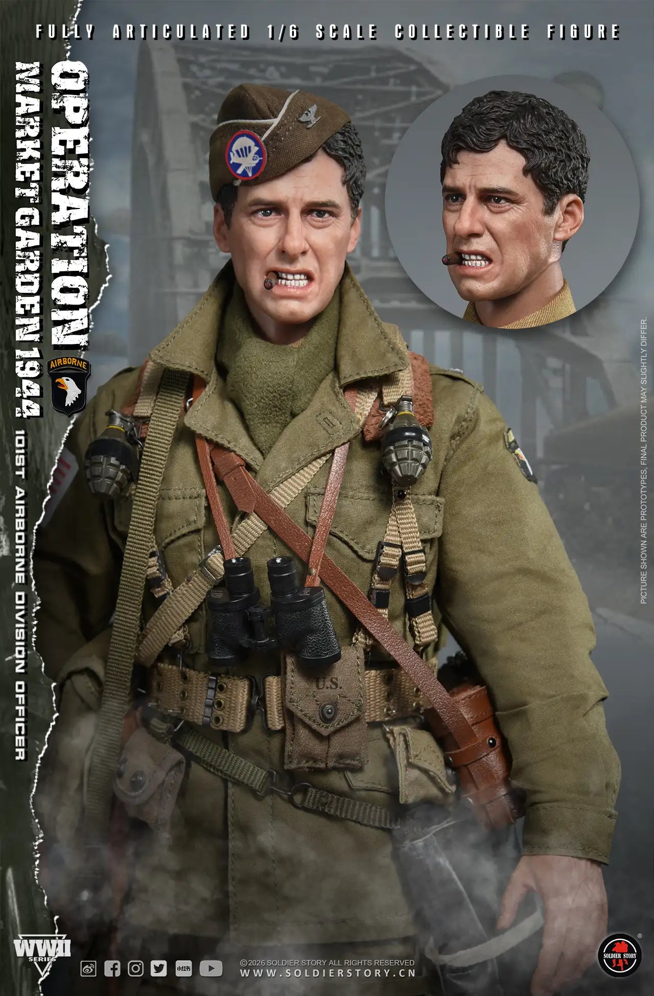 1:6 Soldier Story WWII Commander of the 101st Airborne Division Operation Market Garden 12" Figure (PREORDER)