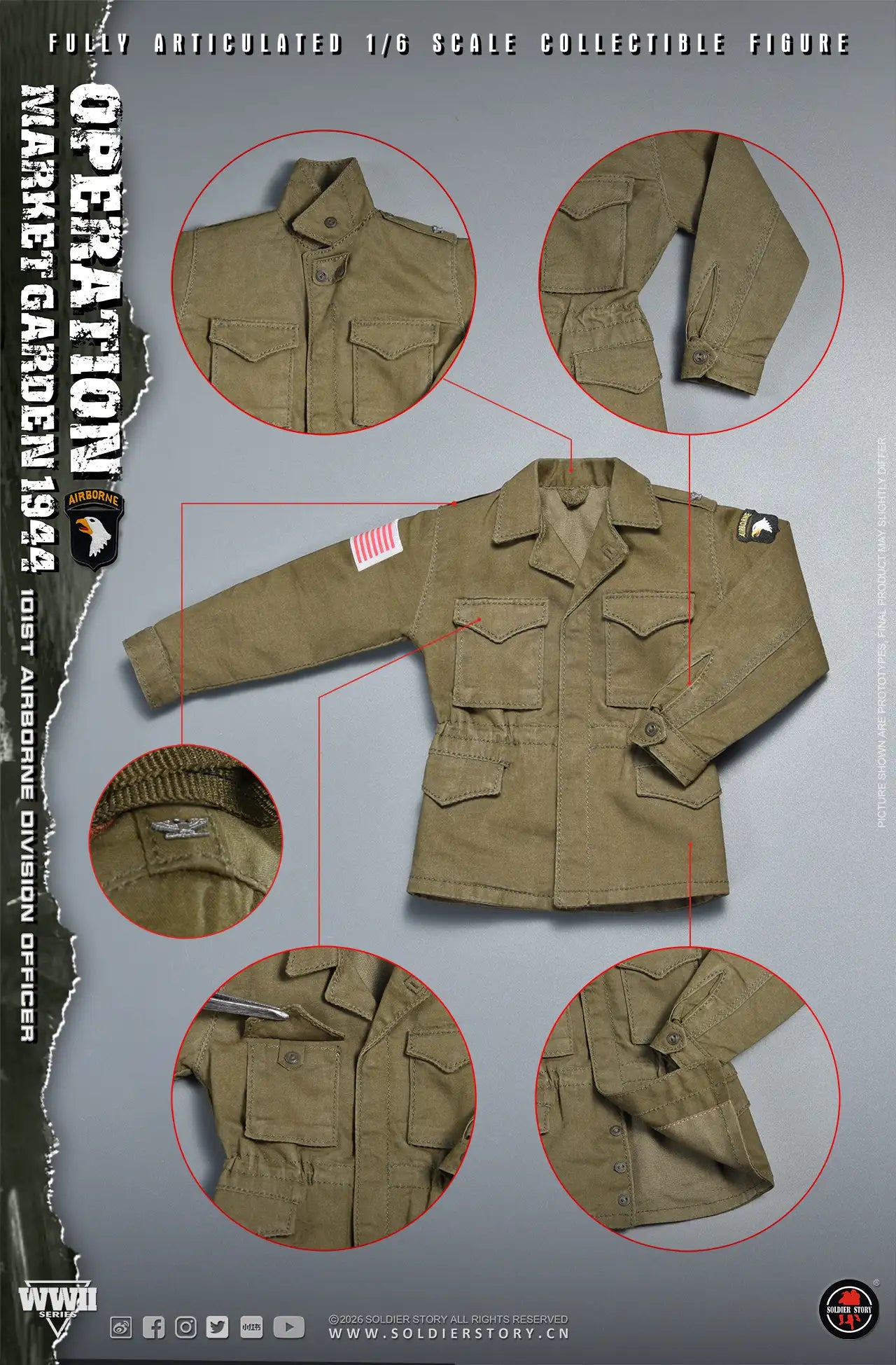 1:6 Soldier Story WWII Commander of the 101st Airborne Division Operation Market Garden 12" Figure (PREORDER)