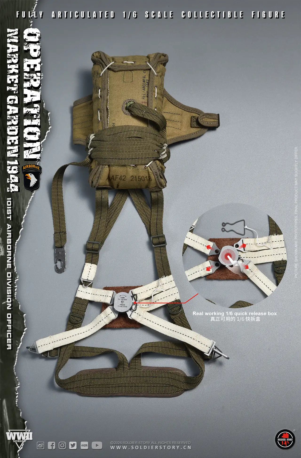1:6 Soldier Story WWII Commander of the 101st Airborne Division Operation Market Garden 12" Figure (PREORDER)