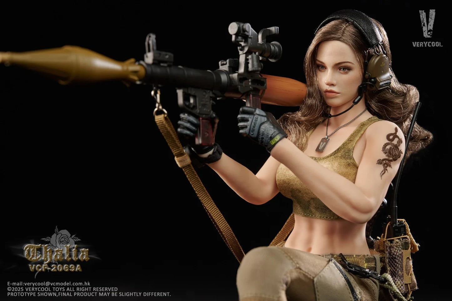 1:6 scale Very Cool Desert Female Soldier Talia Brown Hair Action Figure VCF-2069A (PREORDER)