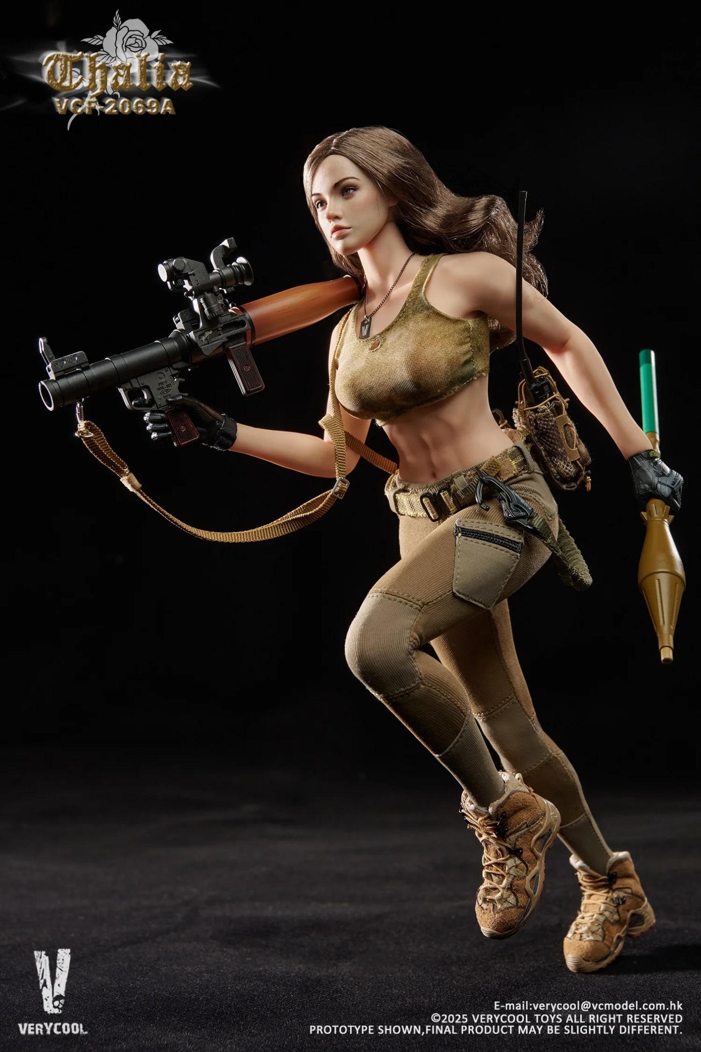 1:6 scale Very Cool Desert Female Soldier Talia Brown Hair Action Figure VCF-2069A (PREORDER)