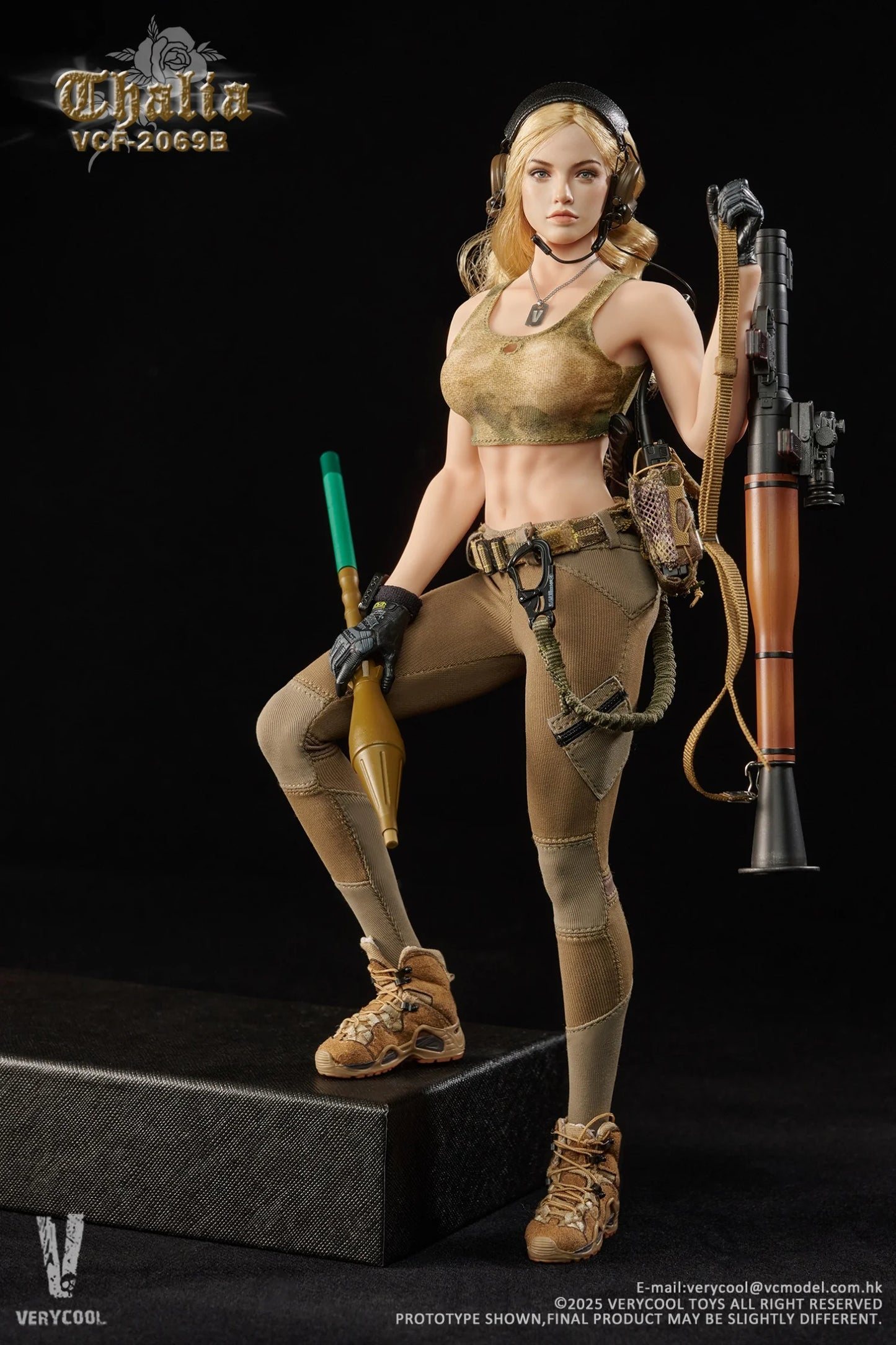 1:6 scale Very Cool Desert Female Soldier Talia Blonde Hair Action Figure VCF2069B (PREORDER)