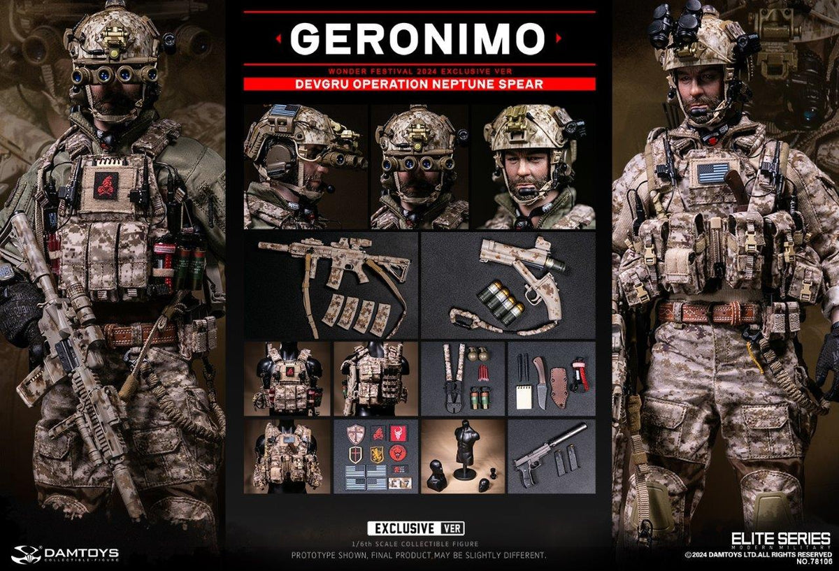 1:6 scale Damtoys DEVGRU Operation Neptune Spear “GERONIMO” Wonder Festival Exclusive 12" Figure