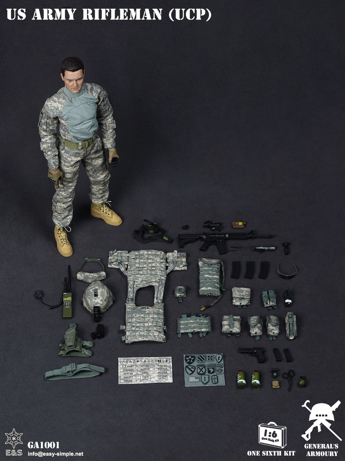 1:6 scale General's Armoury US Army Tan Oakley Gloved Hands for 12" Figures