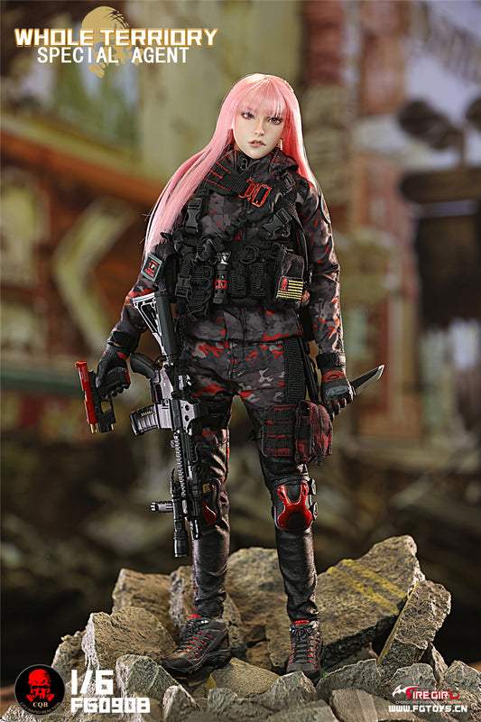 1:6 scale Fire Girl Female CQB Tactical Agent in Grey Accessory Set for 12" Figures FG090B