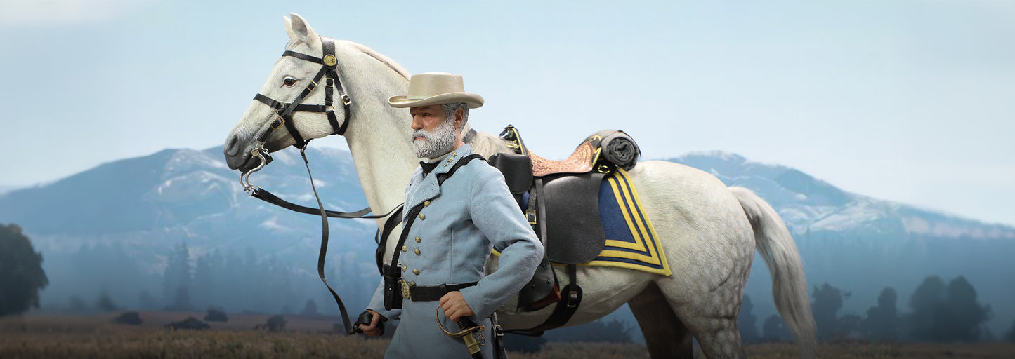 1:6 scale DID E60086 US Civil War White War Horse (Standing) for 12" Figures (PREORDER)