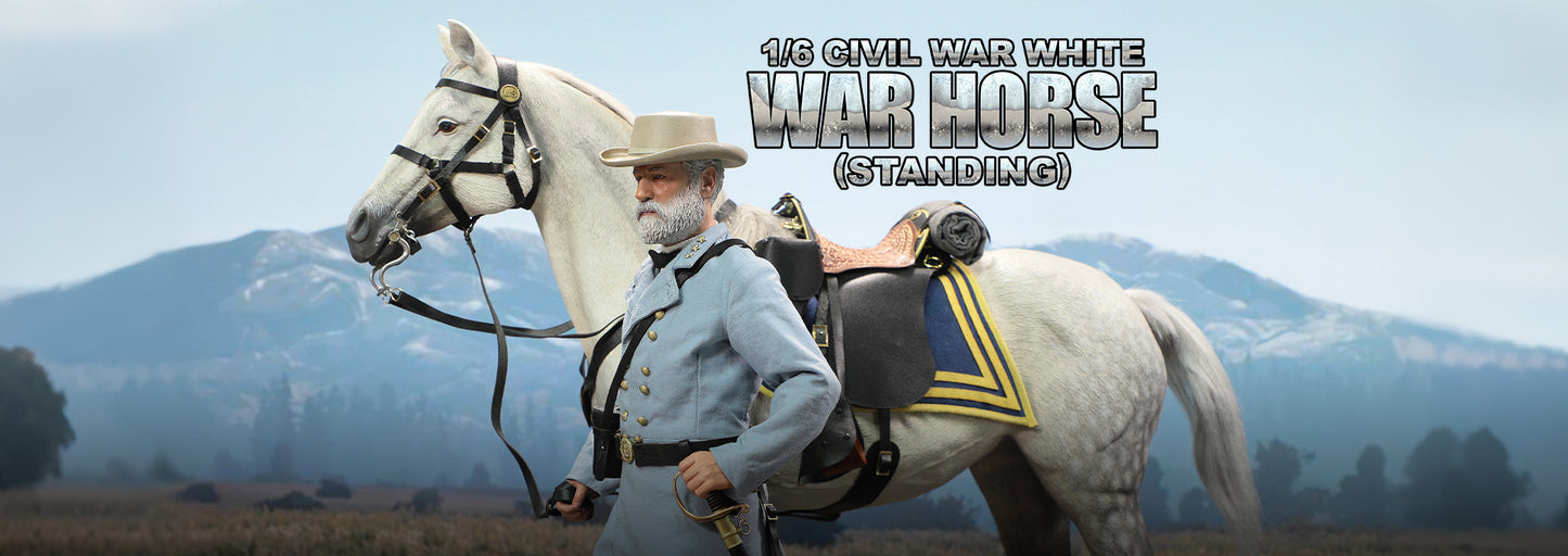 1:6 scale DID E60086 US Civil War White War Horse (Standing) for 12" Figures (PREORDER)