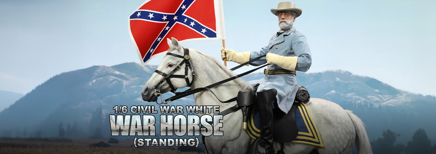 1:6 scale DID E60086 US Civil War White War Horse (Standing) for 12" Figures (PREORDER)