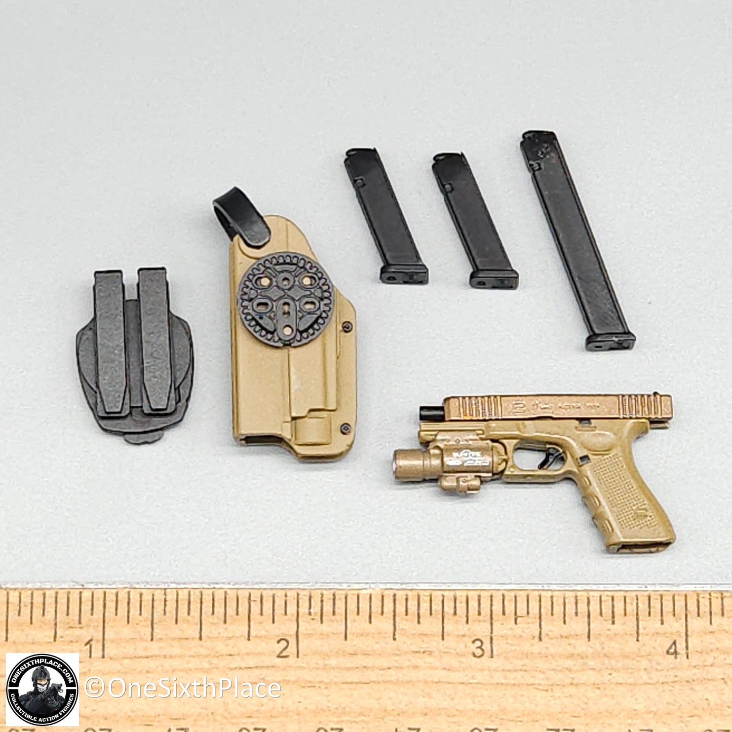 1:6 scale Easy & Simple Russian Special Operations Forces (SSO) Pistol w/ Holster for 12" Figures