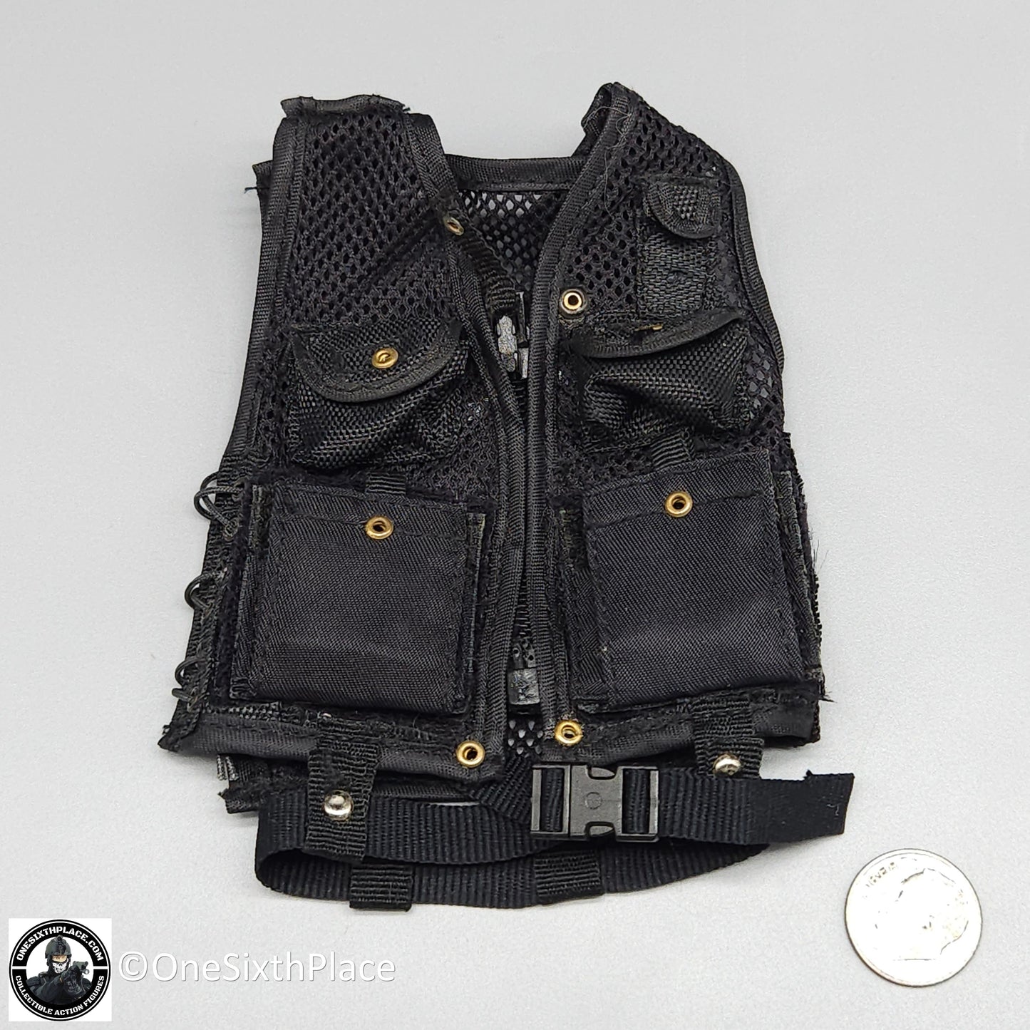1:6 scale Dragon Black Mesh Shotgun Ammo Assault Vest for 12" Figures