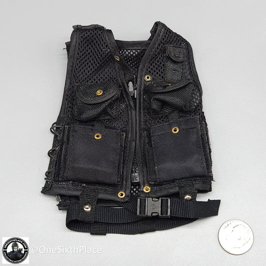 1:6 scale Dragon Black Mesh Shotgun Ammo Assault Vest for 12" Figures