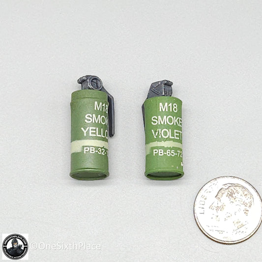 1:6 Ultimate Soldier Vietnam SEAL M18 Smoke Grenades (x2) for 12" Figures