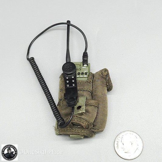 1:6 scale Dragon AN/PRC-126 Radio w/ Pouch and Phone Mic for 12" Figures