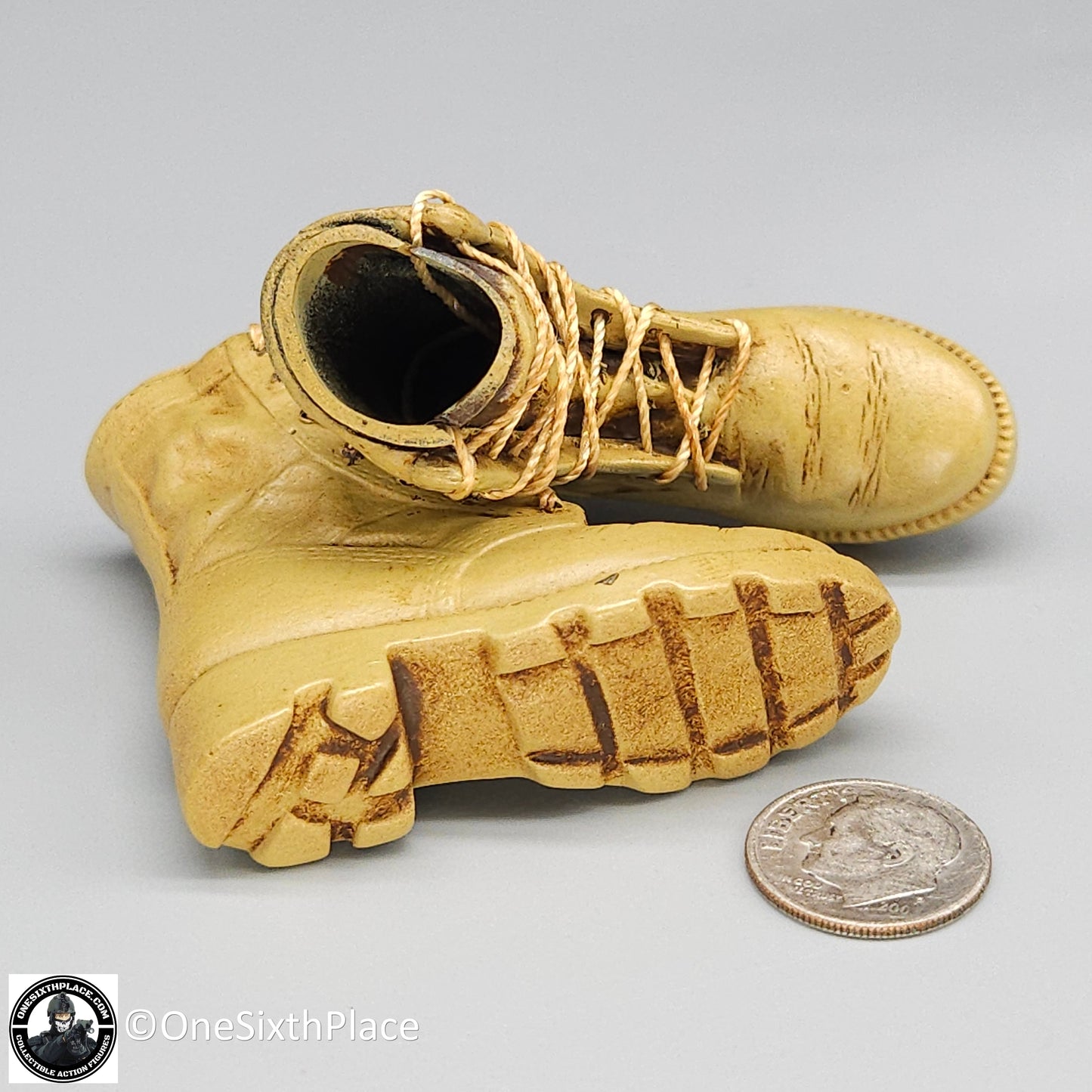 1:6 scale Very Hot Toys Desert Danner Boots w/ Laces for 12" Figures