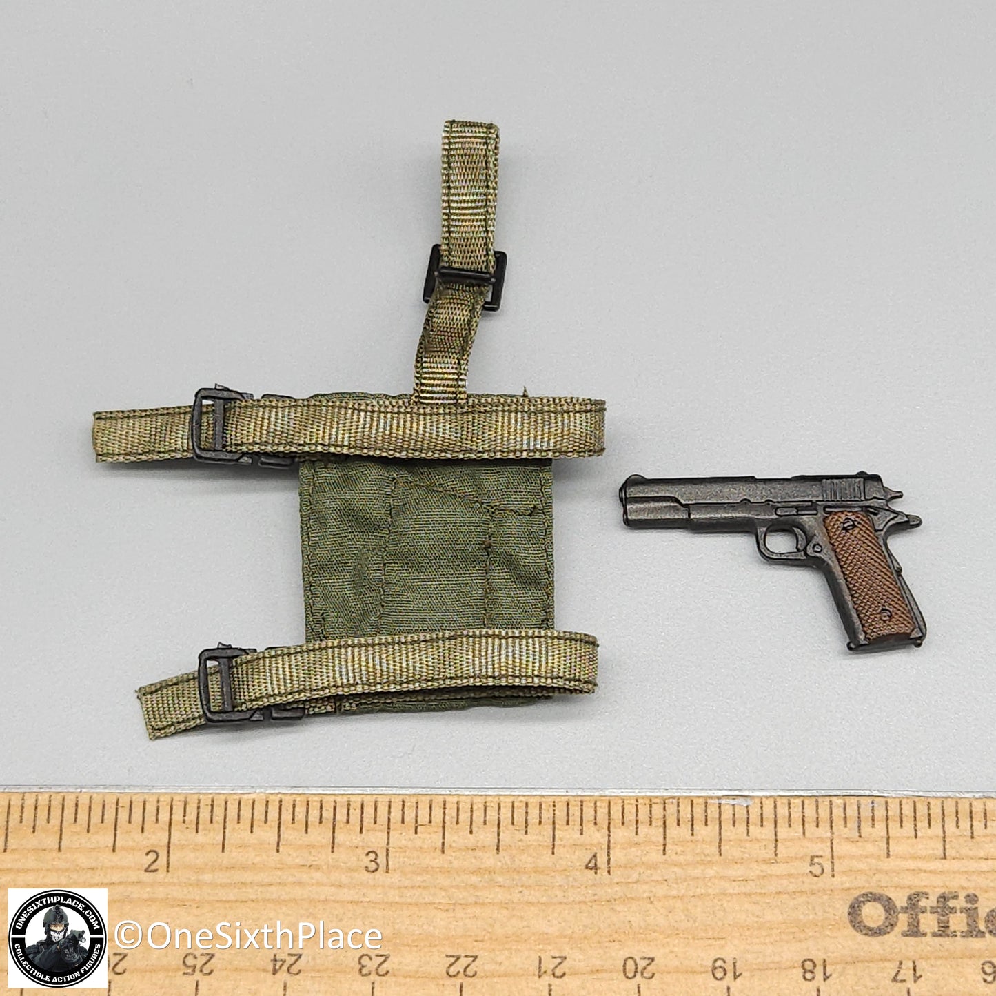 1:6 scale Ultimate Soldier SEAL Jungle Ops 1911 Pistol w/ Holster for 1" Figures