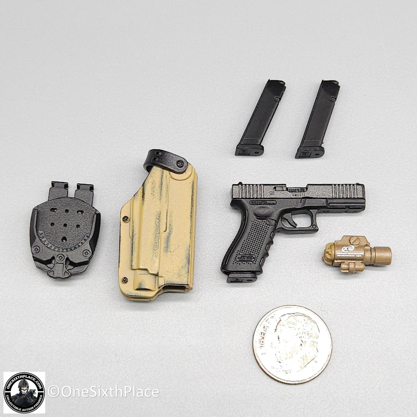 1:6 scale Easy & Simple Russian Special Operations Forces (SSO) Pistol w/ Holster for 12" Figures