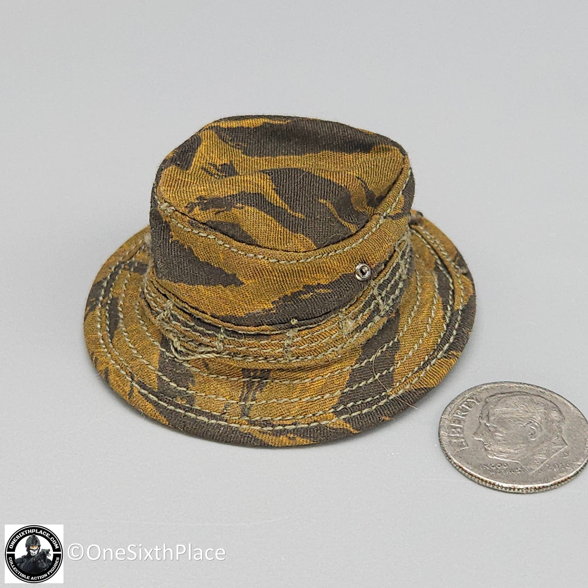 1:6 scale Vietnam Gold Tiger Stripe Camo Boonie Hat for 12" Figures