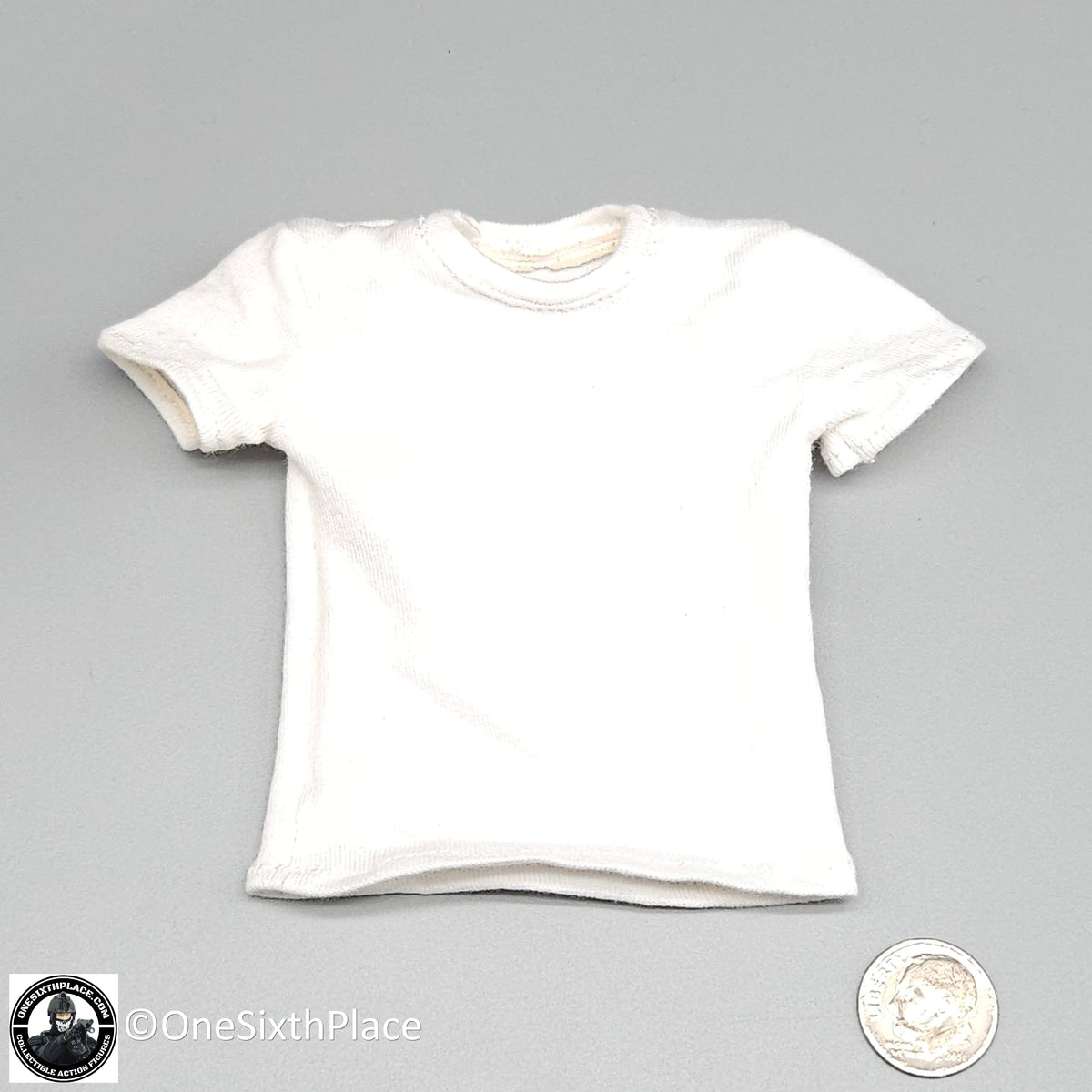 1:6 scale Shinning Toys US Navy F14 Aviator White T-Shirt for 12" Figures