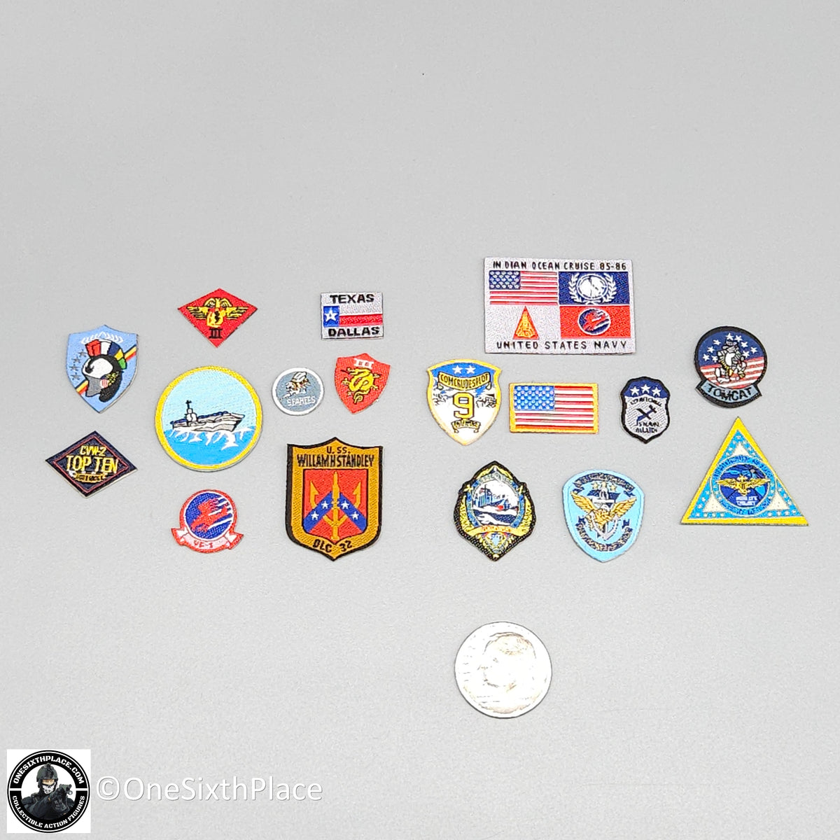 1:6 scale Shinning Toys US Navy F14 Aviator Bomber Jacket Patches for 12" Figures