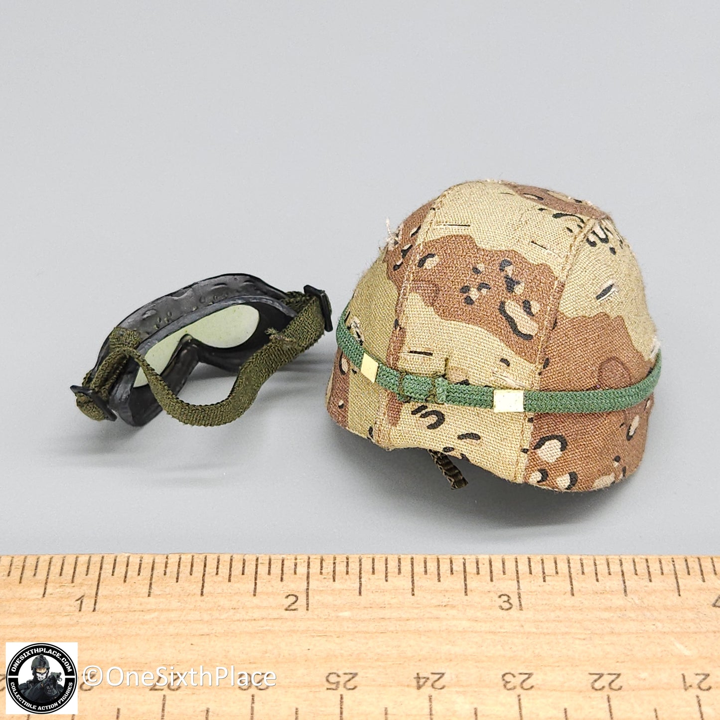 1:6 DamToys Ranger 6-Color Camo PASGT Helmet w/ Goggles for 12" Figures