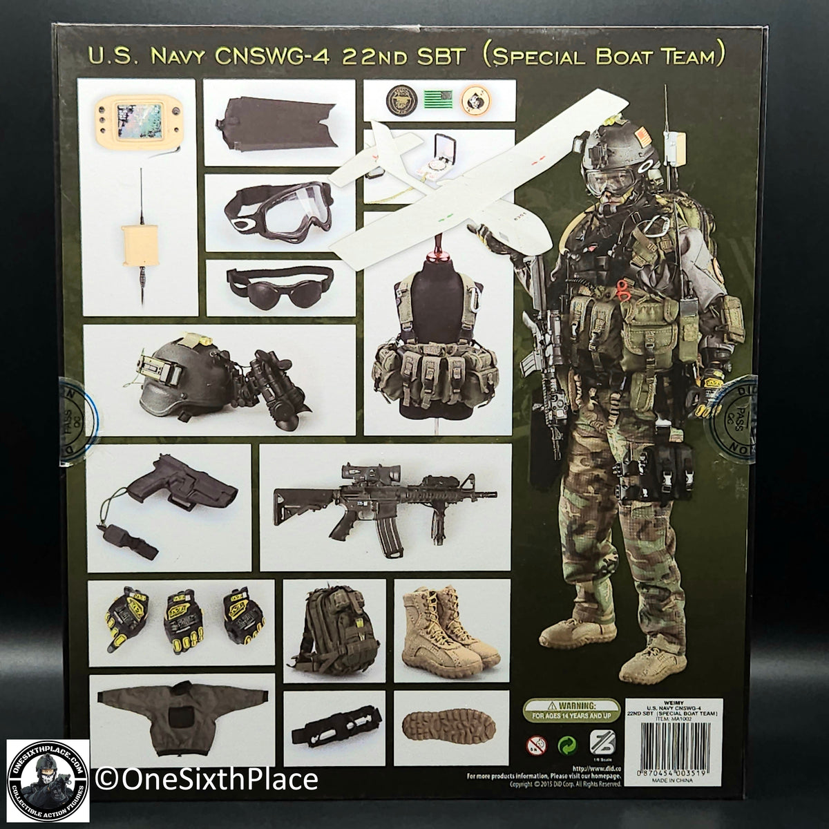 1:6 scale DID U.S. Navy CNSWG-4 22RD SBT (Special Boat Team) "Weimy" 12" Figure MA1002