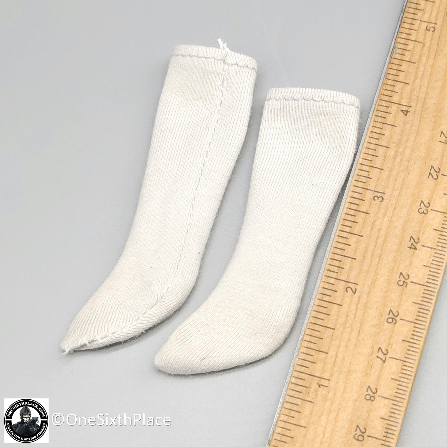 1:6 scale Sideshow Civil War 1st Texas Infantry White Socks for 12" Figures