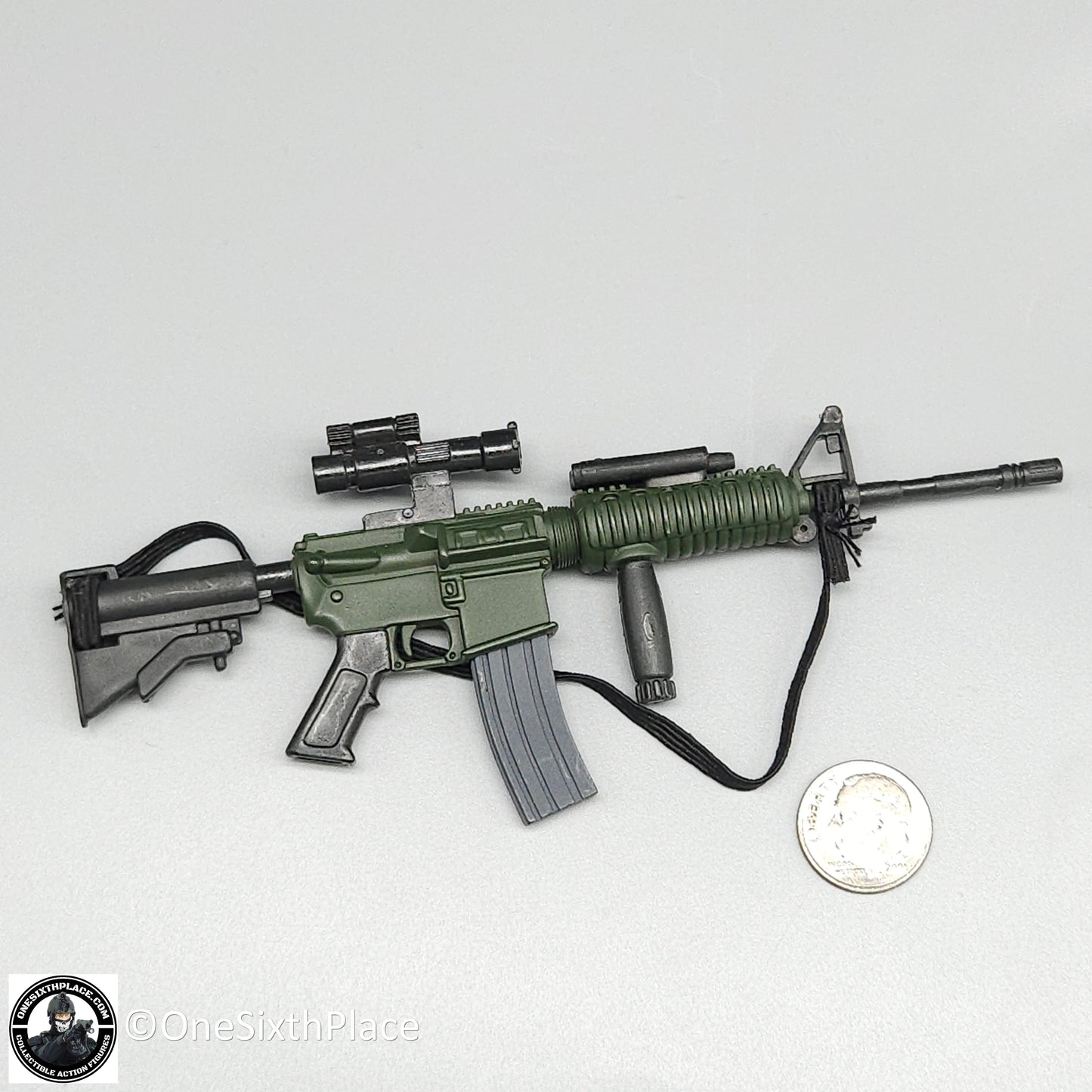 1:6 scale Hasbro Modern M4 Rifle (Green) for 12" Figure