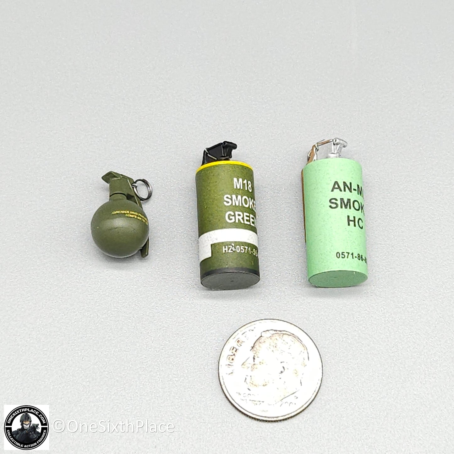 1:6 scale Easy & Simple NAVY Special Warfare Operator Grenades (x3) for 12" Figures