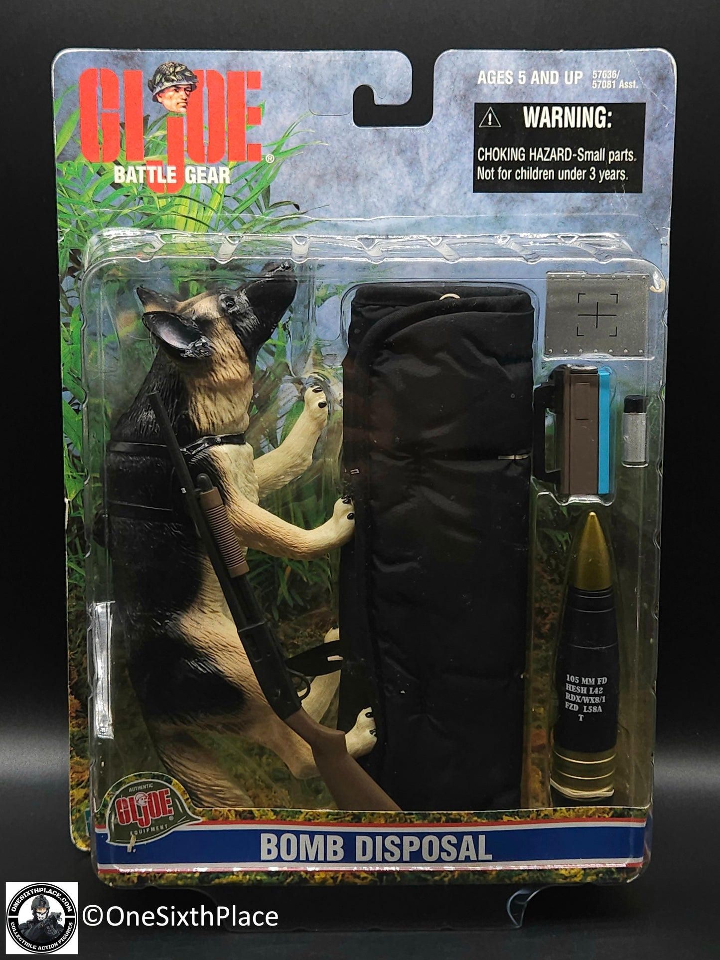 1:6 scale Hasbro GI Joe Bomb Disposal Battle Gear With German Shepherd Dog for 12" Figures