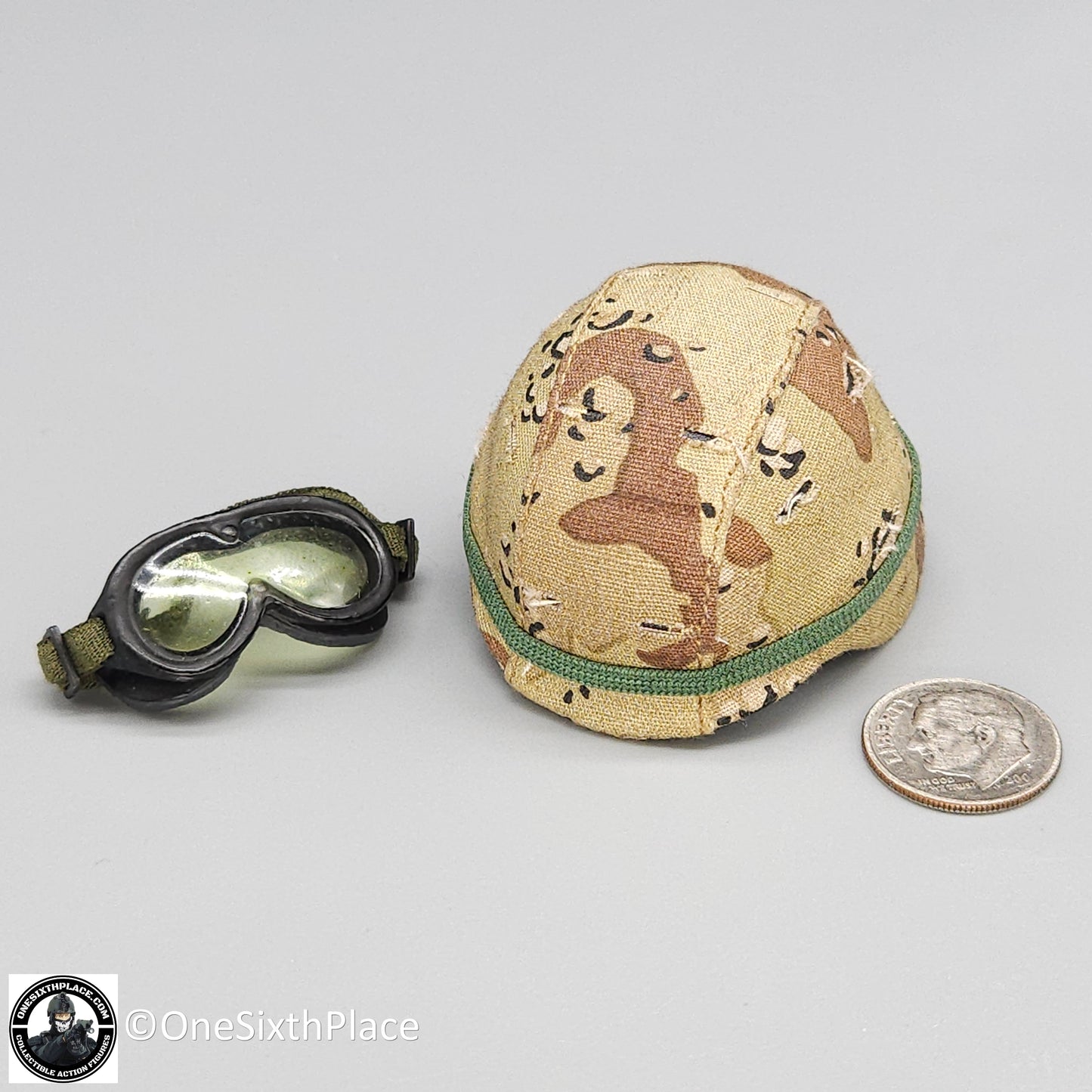 1:6 DamToys Ranger 6-Color Camo PASGT Helmet w/ Goggles for 12" Figures