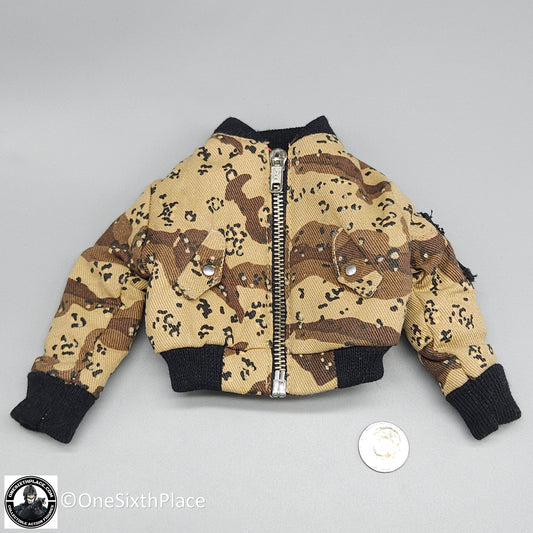 1:6 scale Desert Chocolate Chip Camo Bomber Jacket for 12" Figures