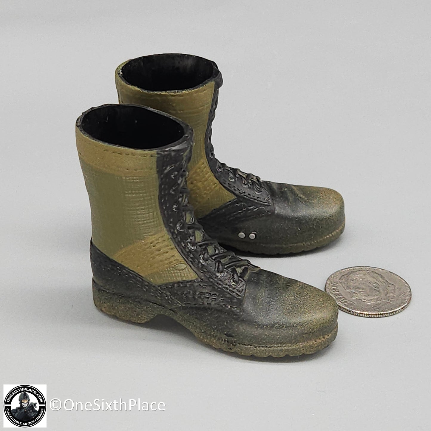 1:6 scale SOTW Vietnam US Jungle Boots (Foot Type) for 12" Figures